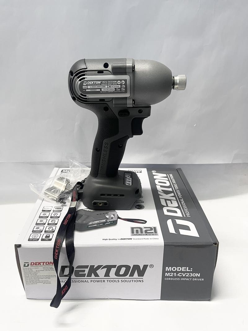 Product Introduction of Máy chuyên vít DEKTON CV230N, Động cơ Không chổi than, Điều tốc bằng lực bấm cò (Màu đen) 4