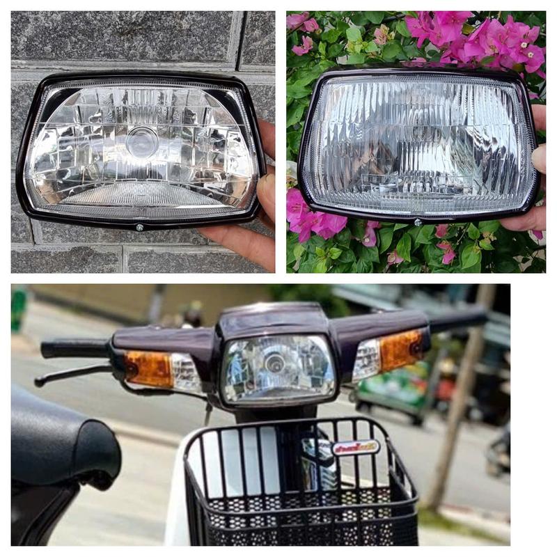 [ LOẠI 1 ] Pha đèn xe DREAM, SUPER DREAM loại 1 ( SP gồm: mặt kiếng, chóa, vòng đèn, bóng đèn, chui đèn)