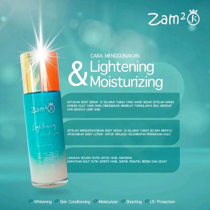 Body serum zam2jk Bpom Perawatan Mencerahkan dan Pemutihan Tubuh 1