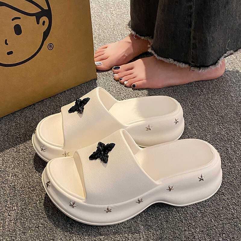 Dép Đế Bánh Mì, Dành Cho Nữ, Mùa Hè 2024 Mới, Đế Dày, Tăng 6cm, Chống Trượt, Khử Mùi, Làm Bằng Eva, Thích Hợp Đi Biển DéP Slipper 7