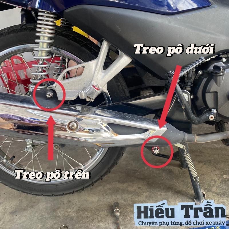 Ốc treo pô salaya Wave 50-100-110, Fu125cc, S110,Rsx Fi, Blade, Ex150-155, Sonic, Satria Phụ Tùng