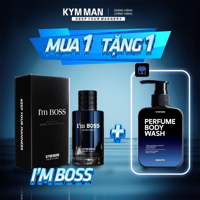 [MUA 1 TẶNG 1] Nước Hoa Nam Cao Cấp I’m BOSS 30ml -TẶNG Sữa Tắm Nam Hương Nước Hoa KYM MAN Perfume