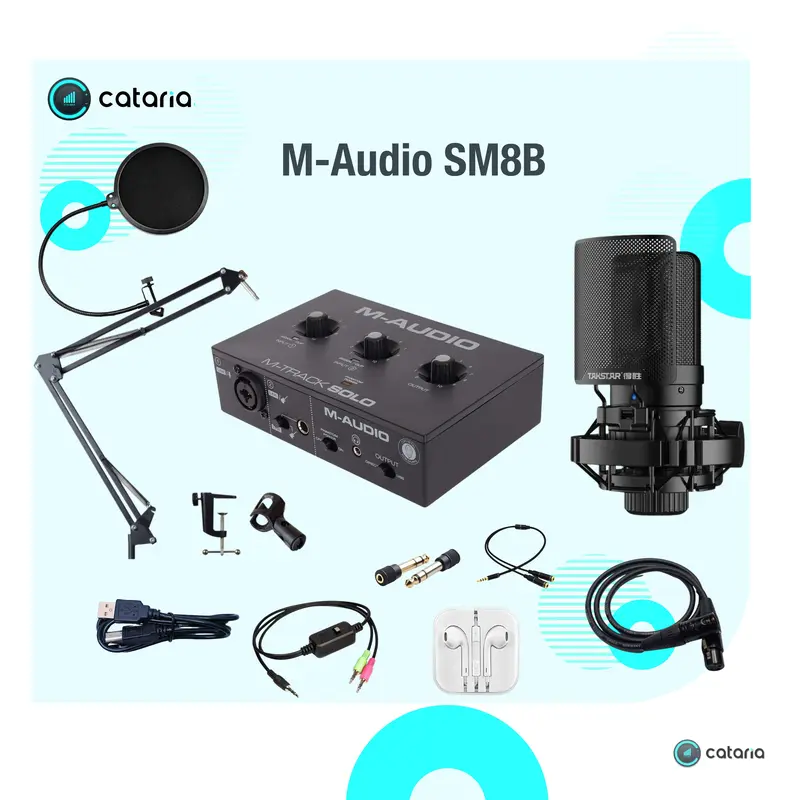 Bộ Mic Livestream Thu  âm Chuyên Nghiệp SM8B và Card M-AUDIO Tặng tai nghe , đèn live  Cataria Store 0