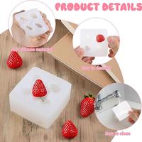 Gambar 【Apligod】Simulasi 3D Cetakan Silikon Stroberi Buah Coklat Lilin Fondant Sabun Buatan Tangan - Pink dari Apligod Kota Bekasi 3 Tokopedia