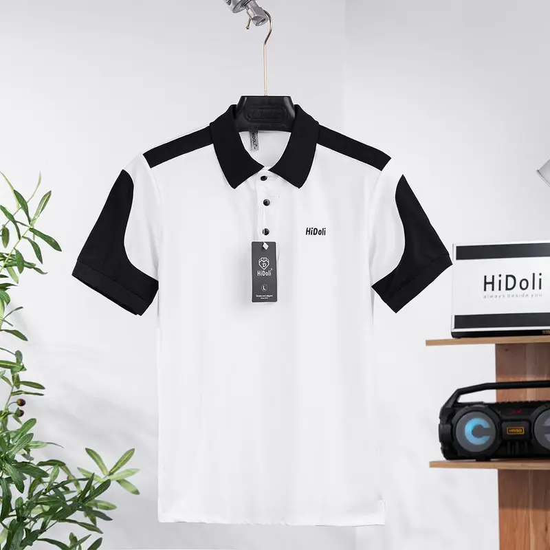Áo thun polo nam cao cấp phối màu vai siêu đẹp co dãn 4 chiều dày dặn 3