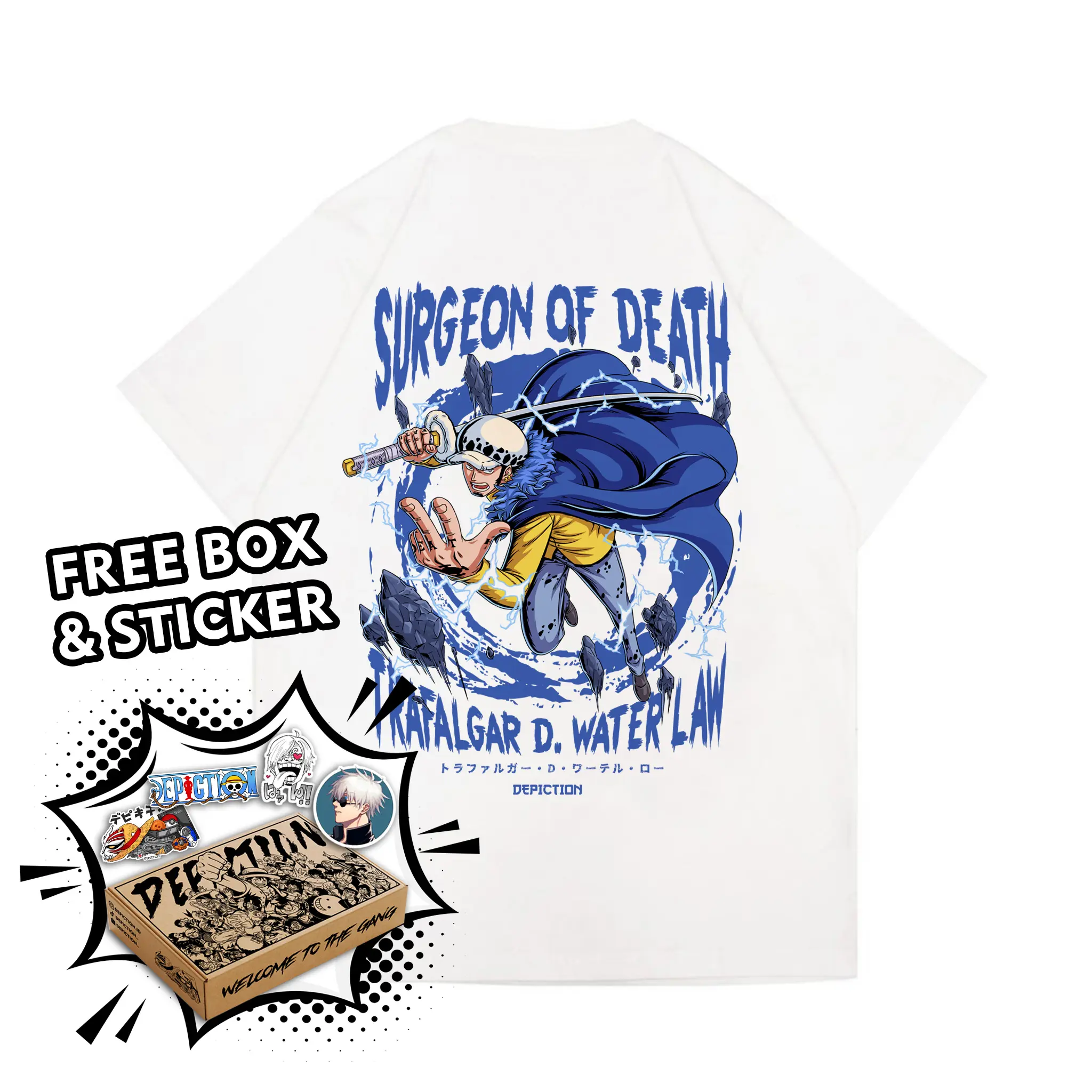 T-SHIRT ANIME ONE PIECE - TRAFALGAR LAW
