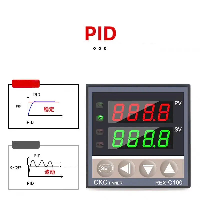 Đồng hồ đo nhiệt độ, Bộ điều chỉnh nhiệt độ RKC REX-C100 , C400, C700, C900 OUT Relay hoặc SSR 4