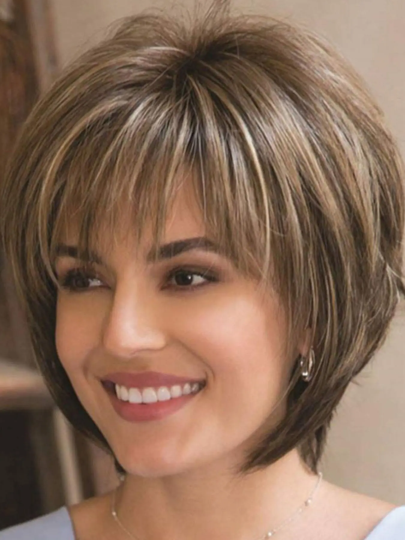 Women's Short Straight Synthetic Wigs, Fluffy Wigs For Party, Cosplay, Anime Or Costume Party, Hair Wigs with Bangs For Daily & Party Hairstyle Decoration