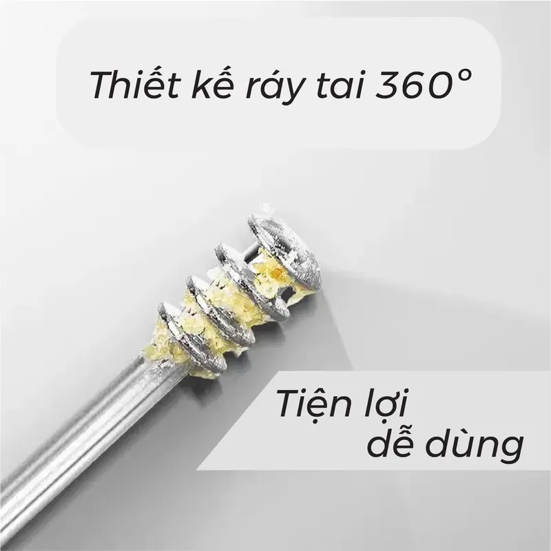 Bộ Ráy Tai 6 in 1 Bằng Thép Không Gỉ Có Móc Treo Chìa Khóa Hộp Nhựa - BRT6IN1 - CK3-6 Lấy Ráy Tai 7