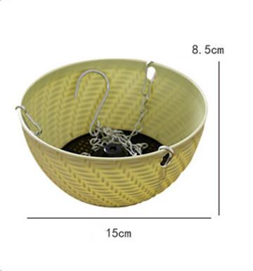 Product Introduction of 1pc Resin Hanging Plant Pots Basket Plant Hang Plant Flower Pot Hanger Outdoor Hanging Pot Holder Basket for Wall Decoration Garden 7