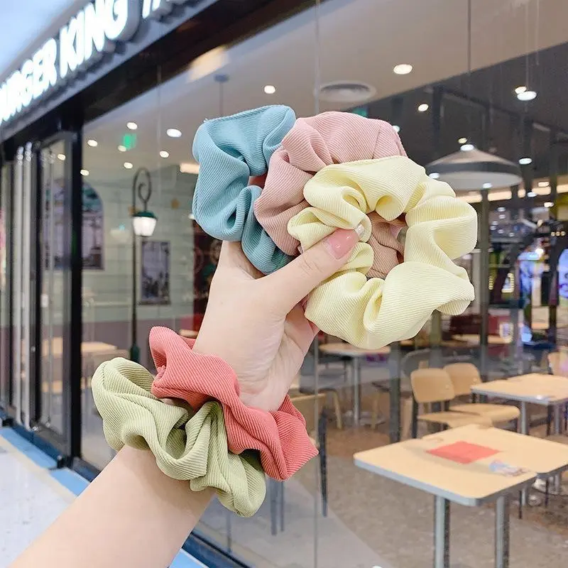 BISA COD F5058 Ikat Rambut Scrunchie Elastis Gaya Korea / Ikat Rambut Ponytail / Karet Rambut Cepol / Ikat Rambut Gaya Korea 5