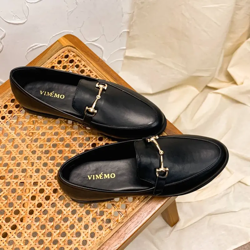 Vimemo Zenna - Sepatu Loafers Vintage Minimalist Slip On Shoes | Sepatu Kerja Wanita 3