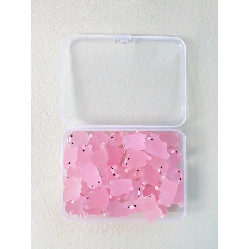 1Box Luminous Pig Design ABS Decoration Craft Set Creative Pink Mini Pig Shaped Decoration Object For Home Decoration Best Gifts Birthday 7