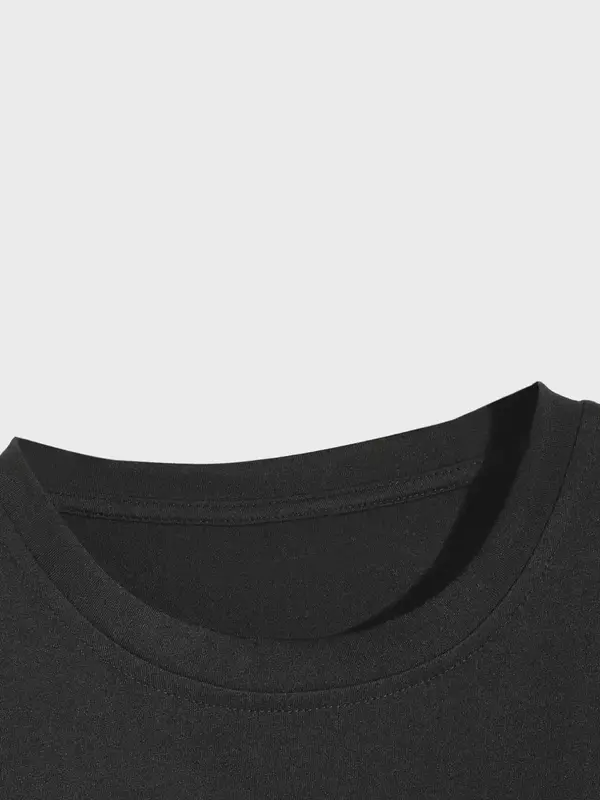 Men's Solid Color Round Neck Long Sleeve Sweatshirt, 4 Counts/set Casual Crew Neck Pullover for Fall & Winter, Men's Clothes for Daily Wear 2