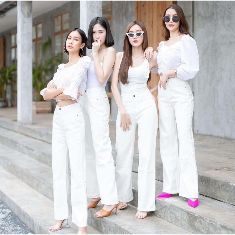 KULOT JEANS PUTIH HIGHWAIST TEBAL 27-34 0