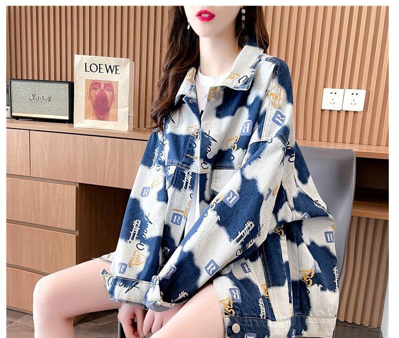 Product Introduction of Áo Khoác Denim, Thiết Kế Tươi Mới, Dành Cho Nữ, Mùa Thu 2023 Hàng Mới Về, Thiết Kế Đẹp, Phong Cách Thường Ngày Ins Người Nổi Tiếng Trên Internet, Áo In Hình, Siêu Phổ Biến Top Women Jacket Top Women 12