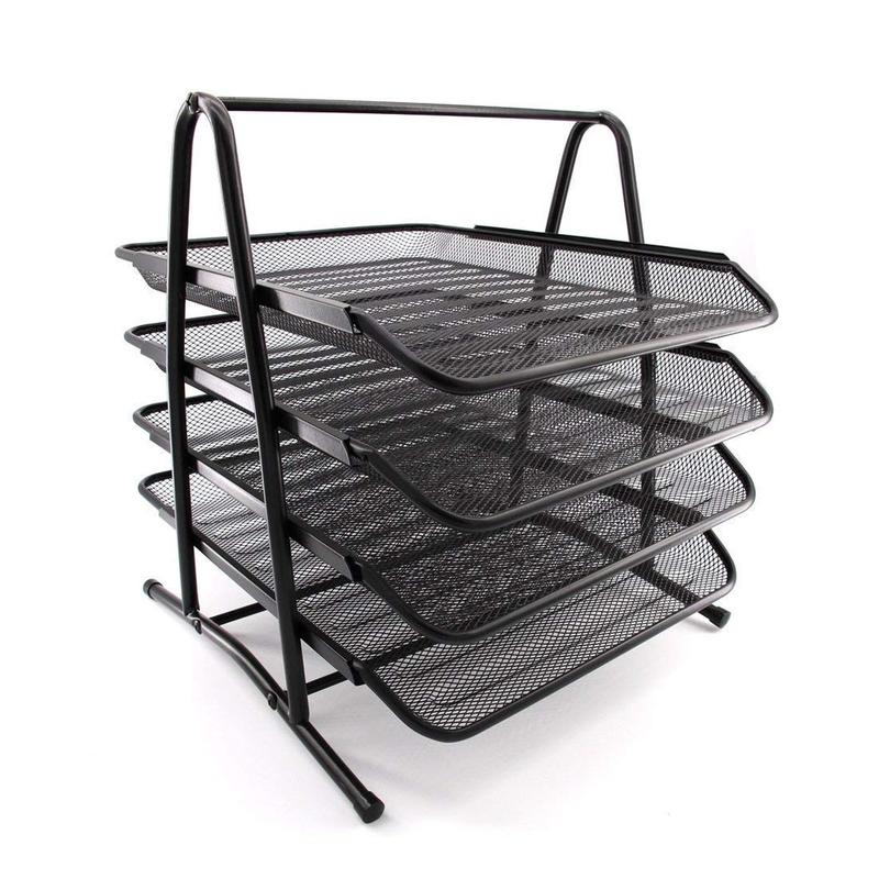 4 Layer 4 Tier File Document Letter Paper Tray Sorter Collection ...