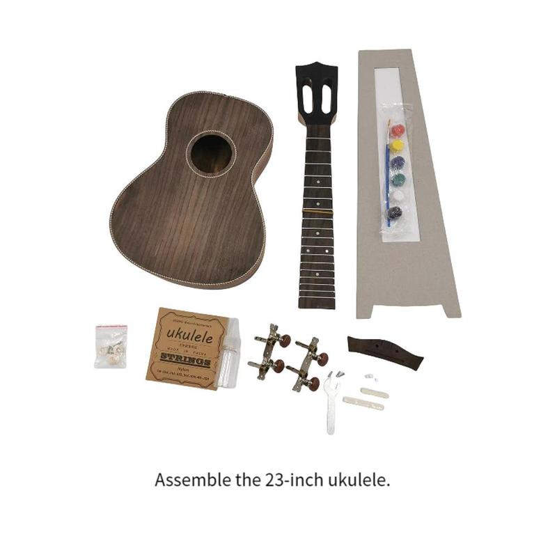 Product Introduction of DIY Ukulele Kits Handwork Paintable with Full Accessories for Kids Wooden Supplies Ukuleles Guitar Build Kits Build Your Own 0