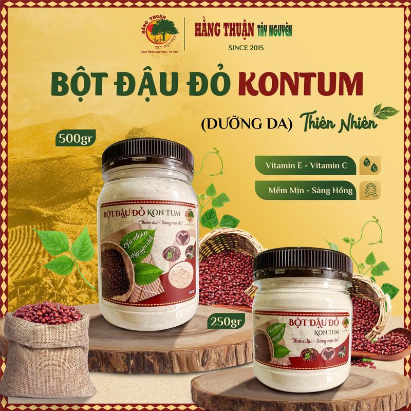 Bột Đậu Đỏ Nguyên Chất Hằng Thuận Tây Nguyên, Dưỡng Ẩm Da, Làm Đẹp Da, Làm Đẹp Thiên Nhiên