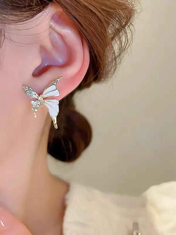 Butterfly Design Earrings, Fashionable Jewelry for Women, Trendy All-match & Exquisite Jewelry for Birthday Gift 2