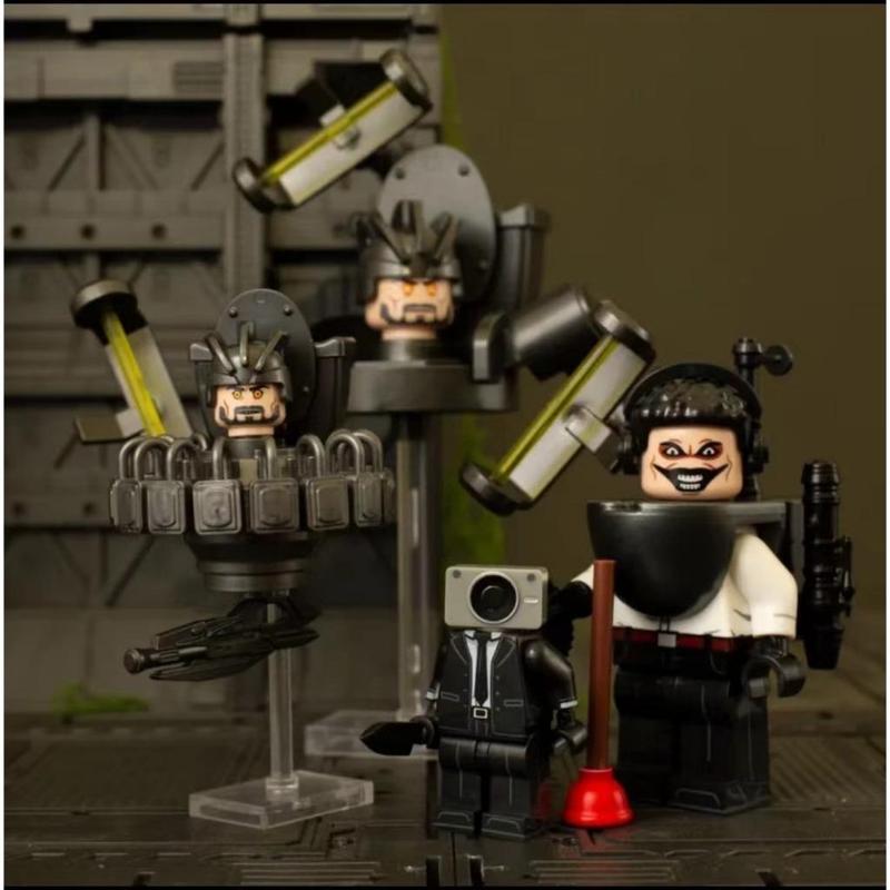 Minifigures Toliet Skibidi, TV Titan Monitor, Người Đàn Ông Loa, Khối Xây Dựng, Đồ Chơi Trẻ Em Bộ Lắp Ráp Xếp Hình Toy 5