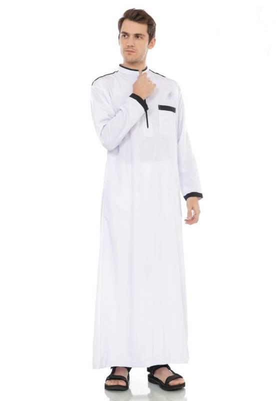 Product Introduction of Jubah  Gamis Umroh Pria Jubah Gamis Pria Arab Dewasa Baju Gamis Pria Terbaru 2024 Baju Gamis Cowok Terbaru 2024 Jubah Pria Terbaru Baju Koko Terlaris 2024 Bonus 1 Pcs Peci plus 1 Tasbih Size S M L Xl XXL 3XL COD Muslim Panjang Putih Simple 8