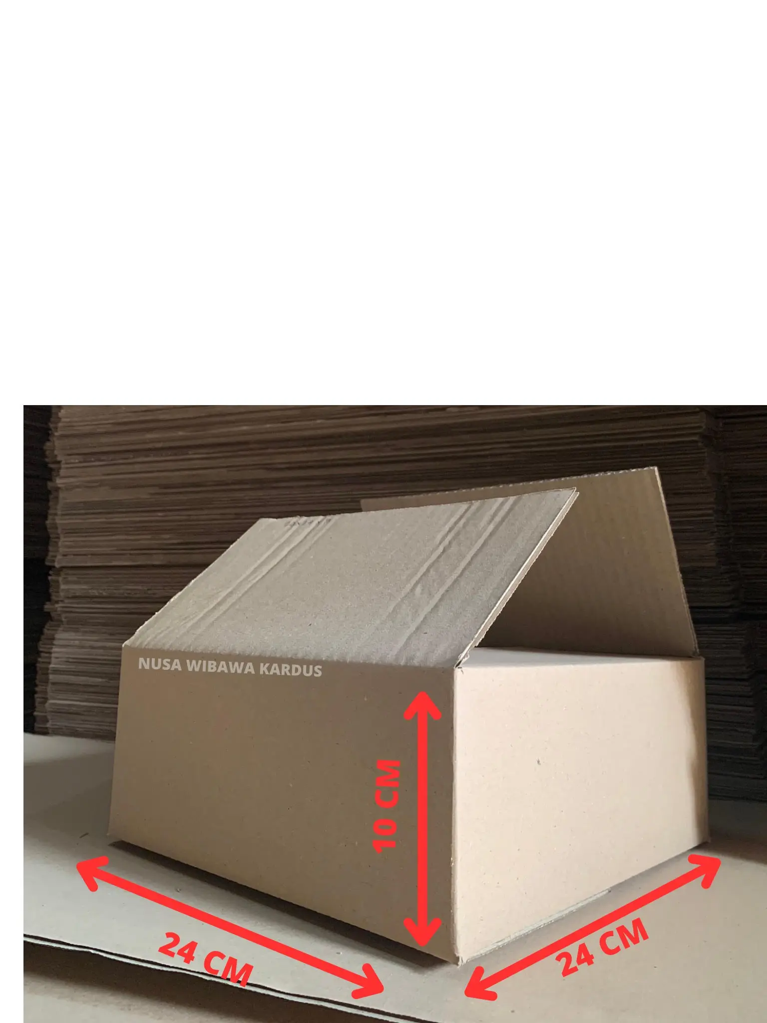 kardus box packing polos 24x24x10 cm murah dan tebal