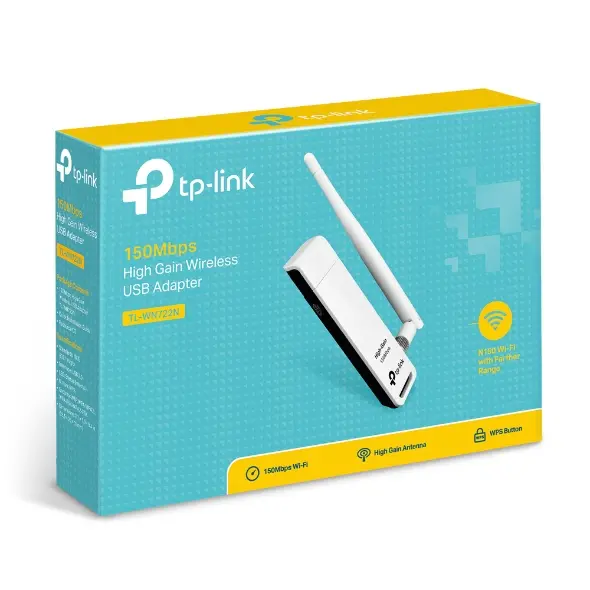 Bộ Chuyển Đổi USB Wifi TP-Link TL-WN722N Chuẩn N 150Mbps 5
