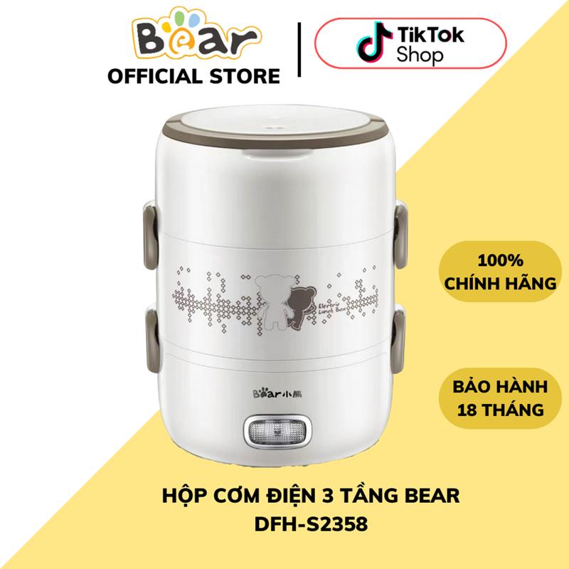 Hộp Cơm Cắm Điện BEAR DFH-S2358 2 Chế Độ Nấu Và Hâm Nóng Bảo Hành 18 Tháng Inox