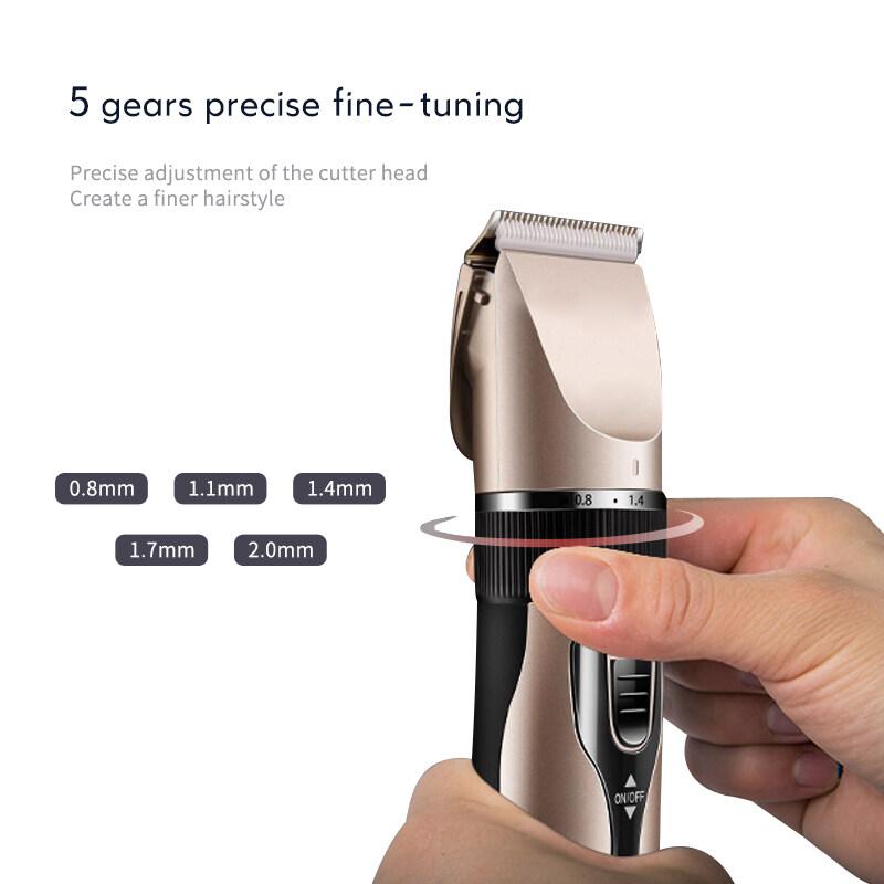 Product Introduction of Professional Hair Trimmer USB Rechargeable Electric Hair Clipper Men Hair Trimmer Ceramic Blade Haircut Machine 3