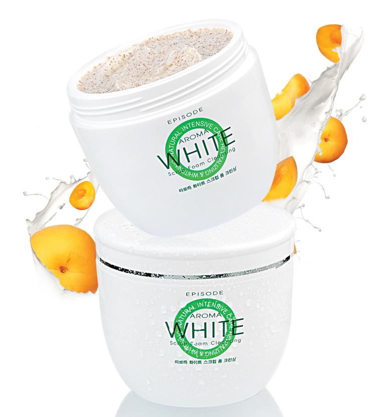 Product Introduction of Sữa Tắm Cát Trắng Dưỡng Body AROMA White Scrub Foam Cleansing 300g A490 2