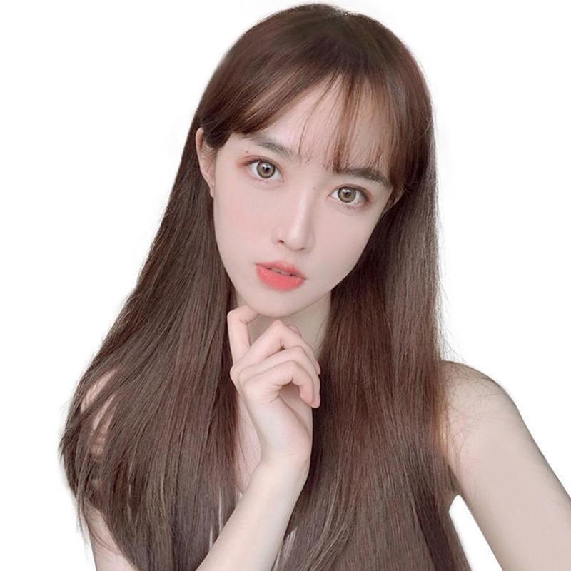 Wig Big Wave Hair Extension Straight Long Clip In Hair High Tempreture Synthe Brown Black Y5E5 7
