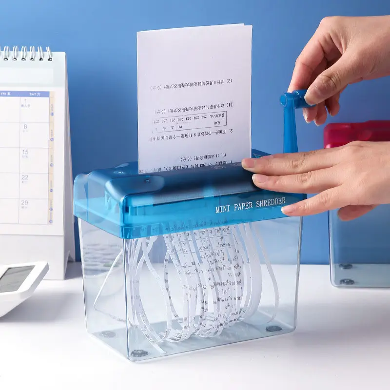 Máy Hủy Tài Liệu Thủ Công Cho Văn Phòng, Máy Hủy Tài Liệu Thủ Công Mini Cho Gia Đình, Máy Hủy Giấy Nhỏ, Dụng Cụ Nghiền Tay, Máy Hủy Tài Liệu A6 0