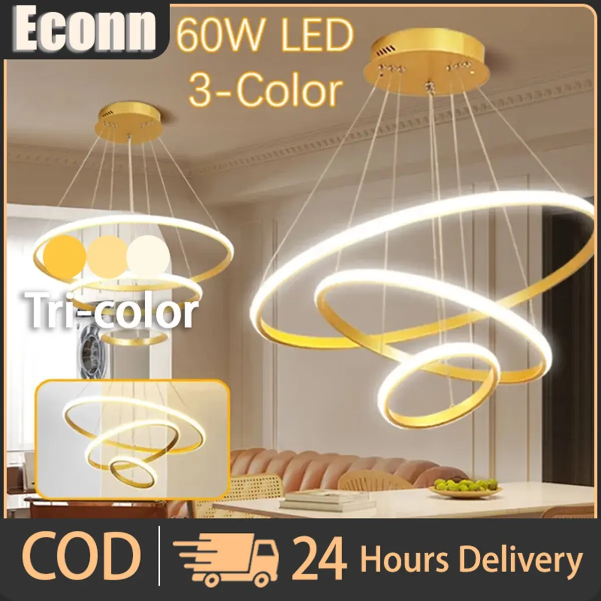 Chandelier Modern Design LED High Brightness Adjustable Ceiling light for Home Living Dining Room