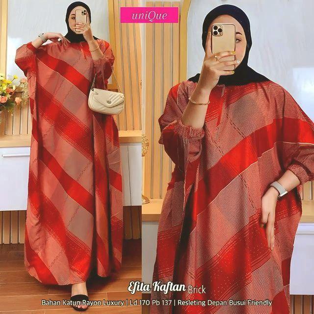 KAFTAN MOTIF EVITA RAYON PREMIUM BUSUI JUMBO LD 170CM 6