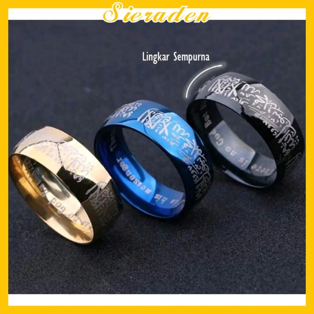 sieraden Jewellery cincin titanium tauhid Rings