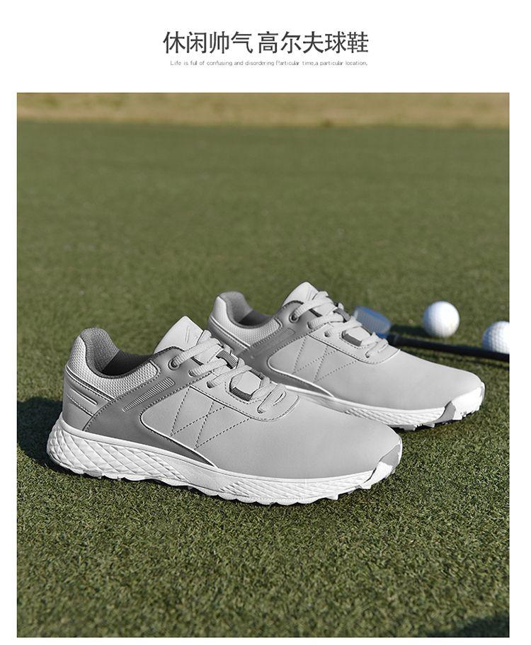 Product Introduction of New Golf Shoe Men and Women Couple Models White Shoes Fixed Studs Non-Slip Waterproof Professional Training Shoes Qx24025 25