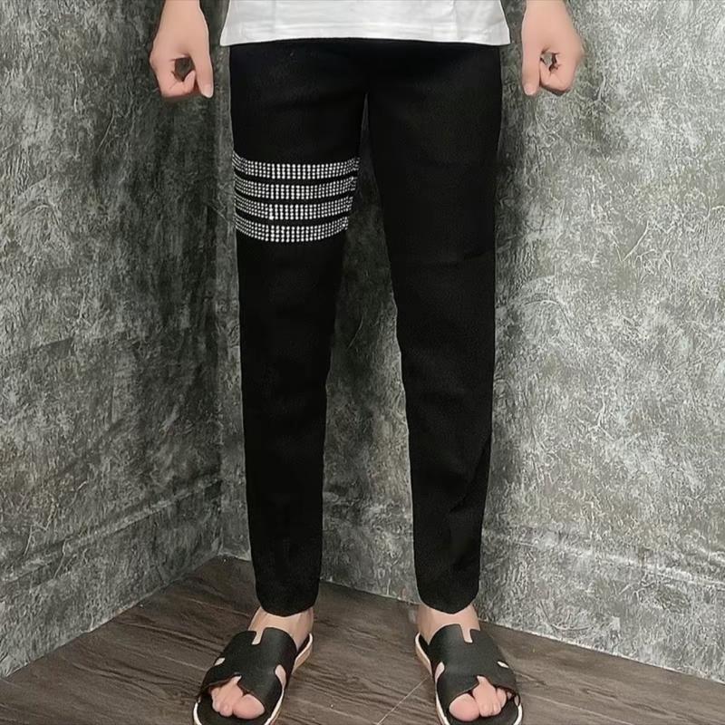 Quần âu 4 sọc trắng đính đá Nam 1