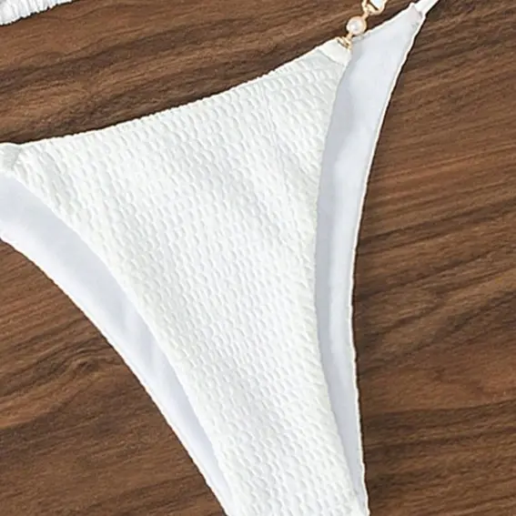 Bikini Gợi Cảm, Xu Hướng Phong Cách Châu Âu Và Mỹ, Dây Đeo Cổ, Dây Xẻ Tà, Với Các Điểm Nhấn Của Suối Nước Nóng, Có Ngày: 2025 2