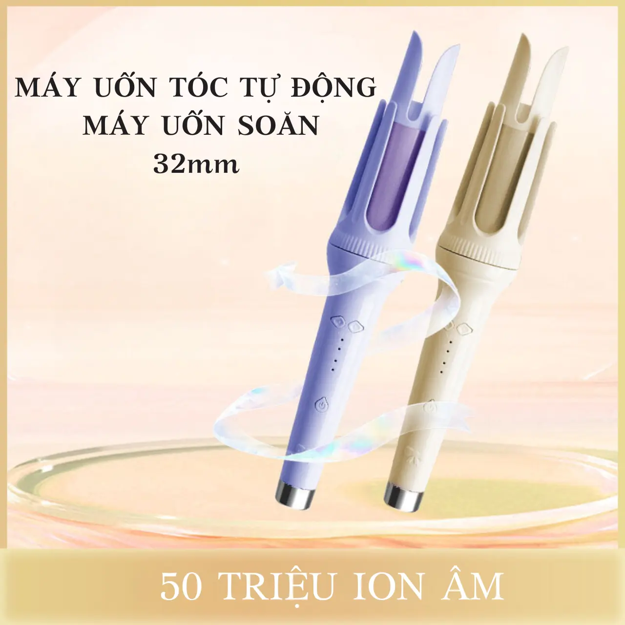Máy uốn tóc, máy bấm tóc sóng nước lọn to size 32mm, Máy uốn tóc xoăn sóng nước hippe thuuhaa1904