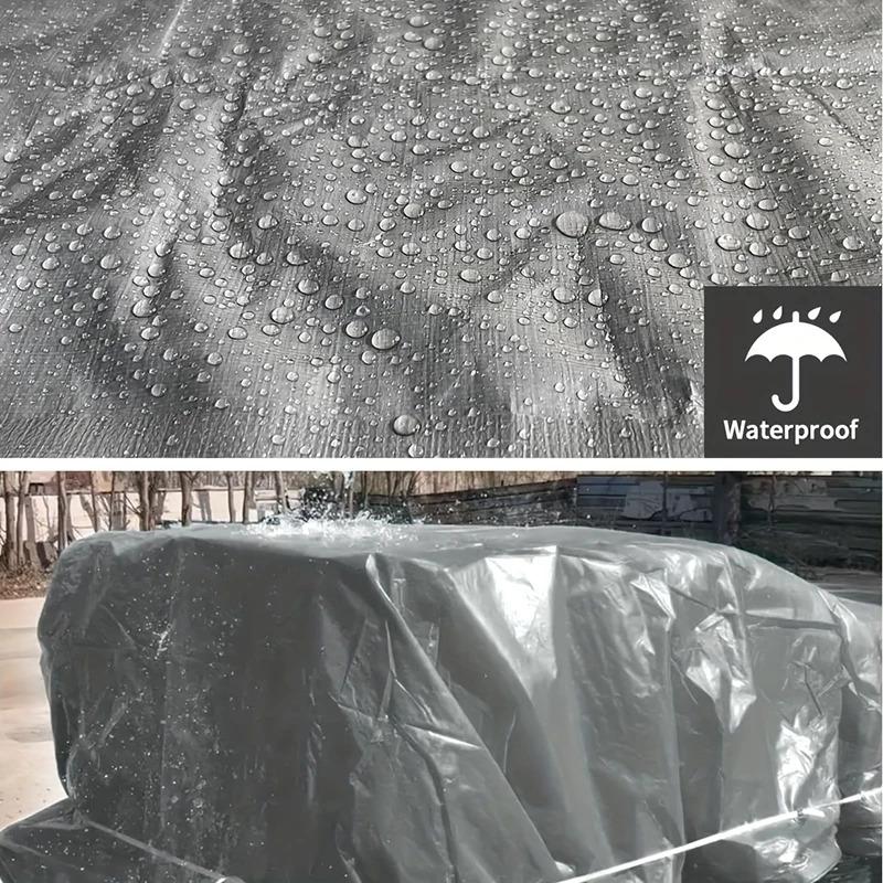 Product Introduction of Tarpaulin 2x2m 2x3 3*3 3x4 3mx5 Car Waterproof Shade Tarp Tent Camping Sun Shade Sail Double Silver Awning Canopy Rain Cover 10