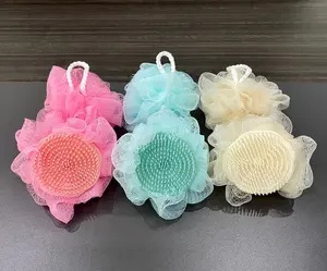 (DAPAT 2PCS) Spons Mandi dengan Sisir Keramas Kepala Sisir Pijat Pembersih Kulit Kepala