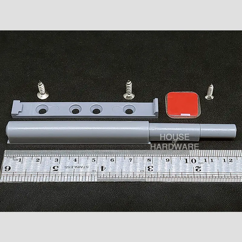 1 Set TIP ON MAGNET HUBEN TO-02 WARNA ABU / TIKTAK PENUTUP PINTU LEMARI 2