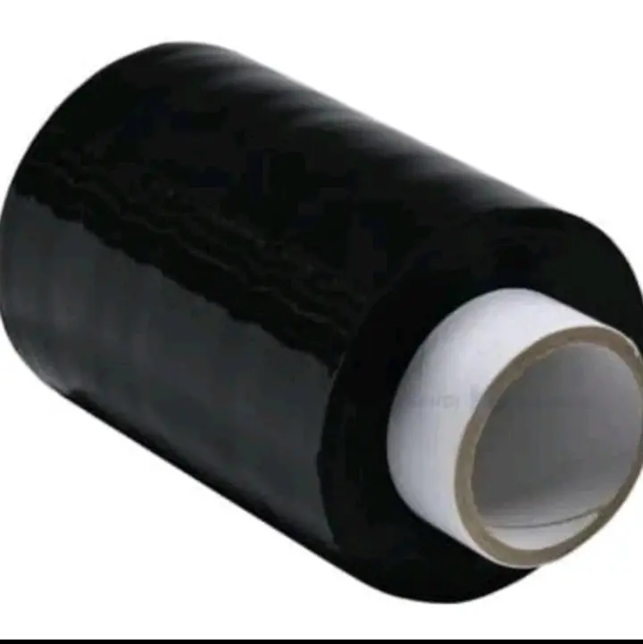 Plastik Wrapping Stretch Film 10cm x 200m Wrap Hitam 17 Mikron Plastik Tali