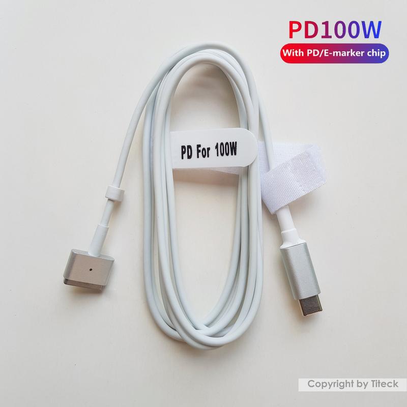 Cáp sạc USB Type c sang  Magsafe 2 (T) dùng cho Macbook loại tốt 100W