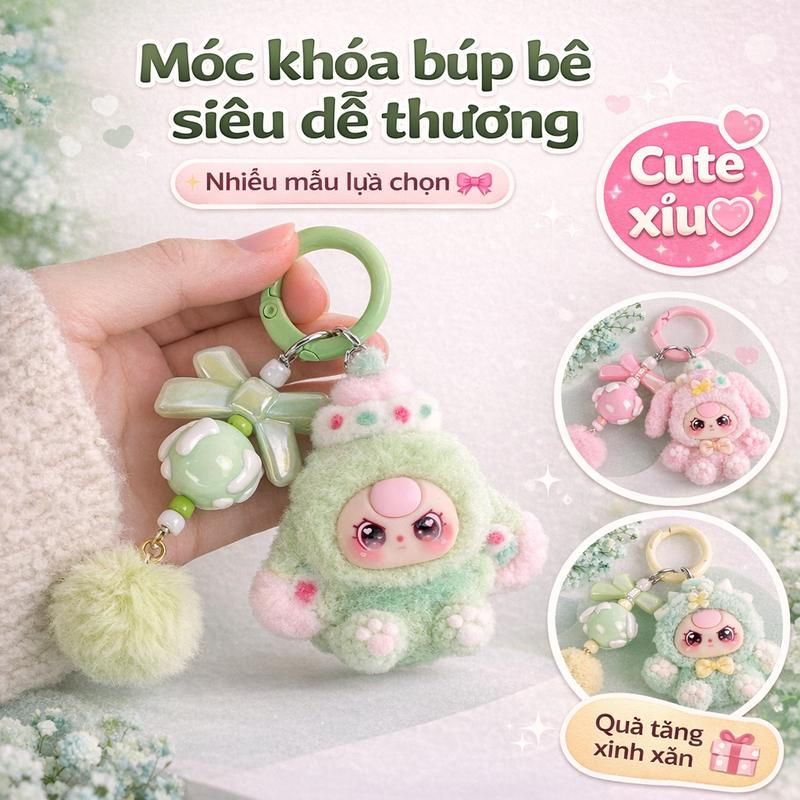 Móc Khóa Gấu Bông Mini Siêu Dễ Thương | Phụ Kiện Túi Xách Hot Trend Giá Rẻ