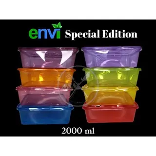 Envi Thinwall Special Edition 2000 ML / Food Container / Kotak makan LENTUR TAHAN PECAH /Plastik/wadah makanan/Kotak bekal/Wadah acara/Tempat penyimpanan/Thinwall 0