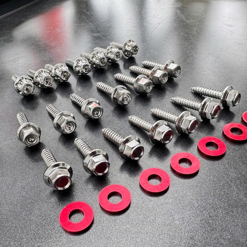 COMBO Ốc Trụ 5li dài 2,3cm gắn Pô E Xe tay ga  Vario - Cilck - AB - Vision  Tặng Long đền đỏ kèm phụ kiện Phụ Tùng xemay