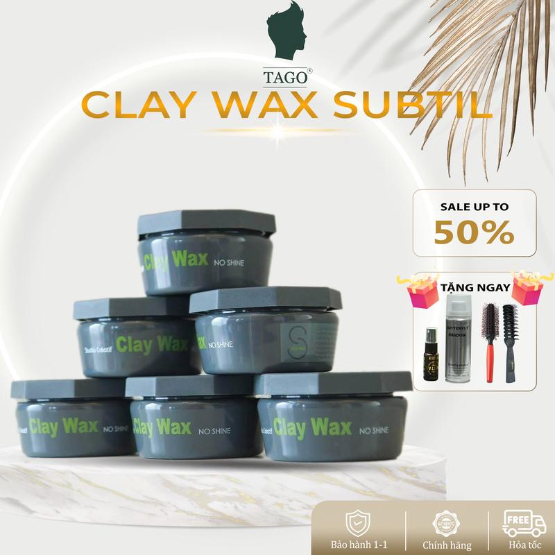 [Chính Hãng] Sáp Vuốt Tóc Clay Wax Subtil (100ml) - Dành Cho Mọi Chất Tóc - Khô Ráo, Bồng Bềnh - Hào Quang Tóc Tai Nam Giới - TAGO STORE
