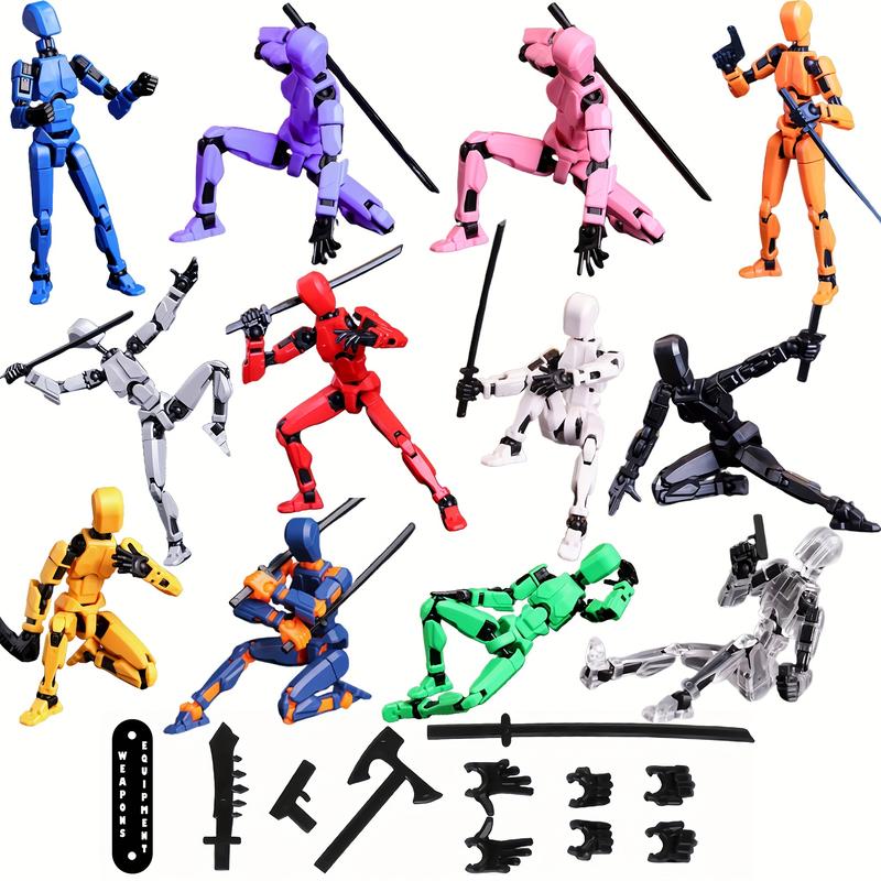 Assembled 3-piece set of 3D printed multi-joint action figures T13 ...
